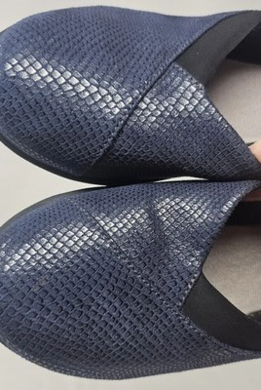 Comfort Slip-On Flats in Navy Blue